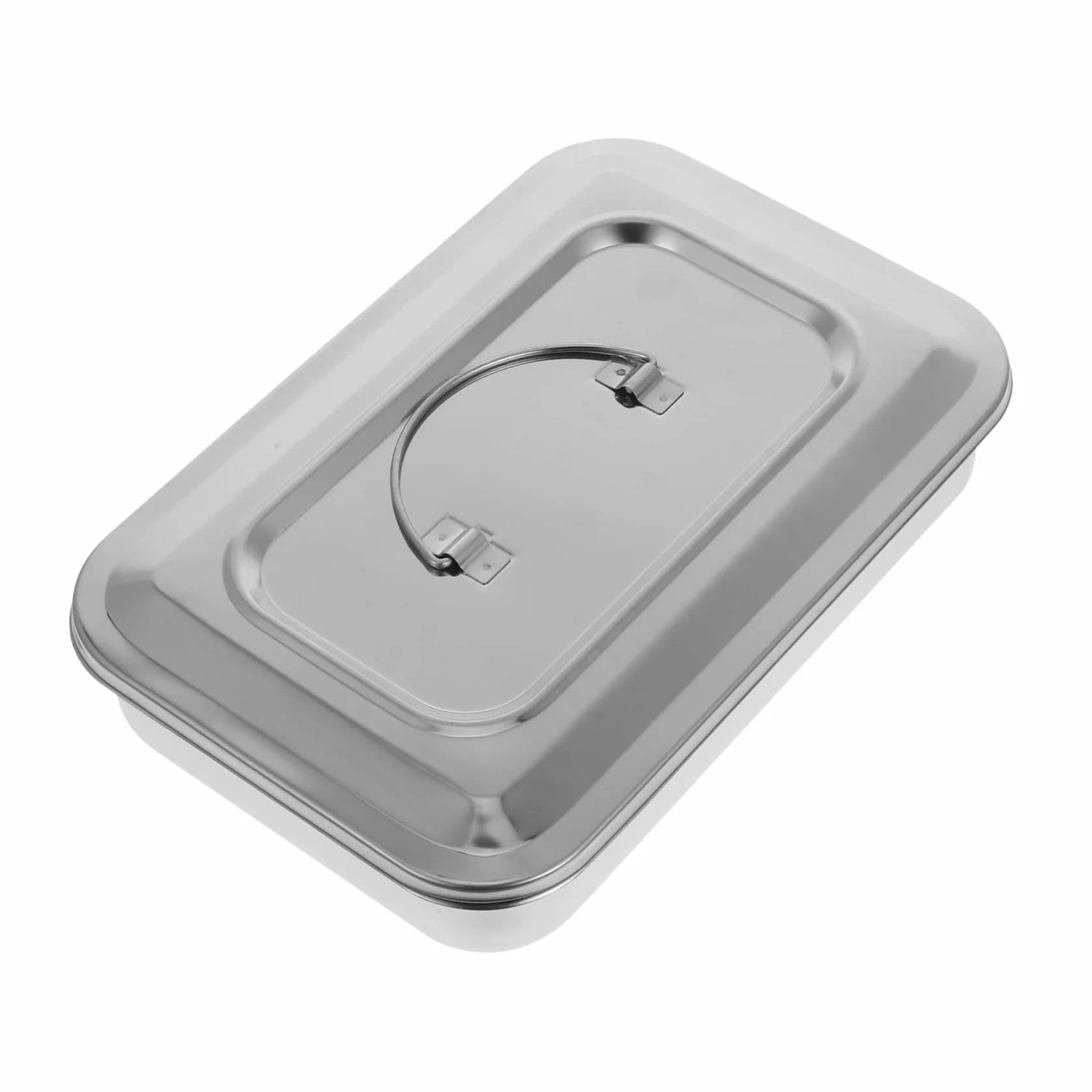 Edelstahl Sterilisationsbox Mit Deckel Quadratisches Desinfektionswanne Für Instrumente Rostfreier Sterilisator Für Nagel- Und Schönheitswerkzeuge 9.45X6.50X1.97 Zoll