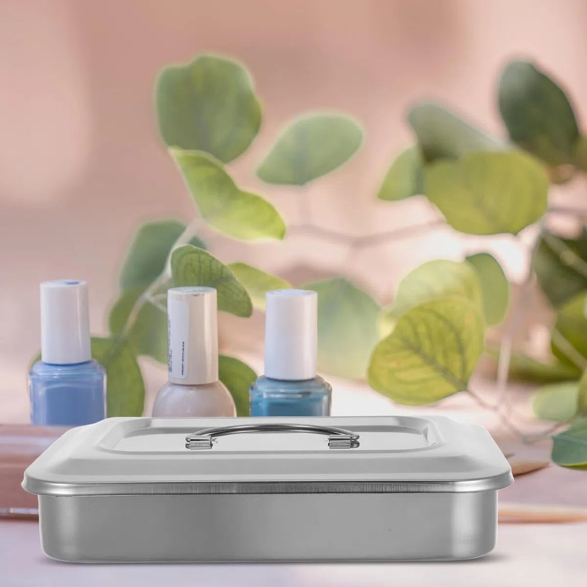 Sterilisationsbox Aus Edelstahl Mit Quadratischem Deckel Rostfrei Langlebig Für Medizinische Instrumente Nagelstudio Und Pediküre