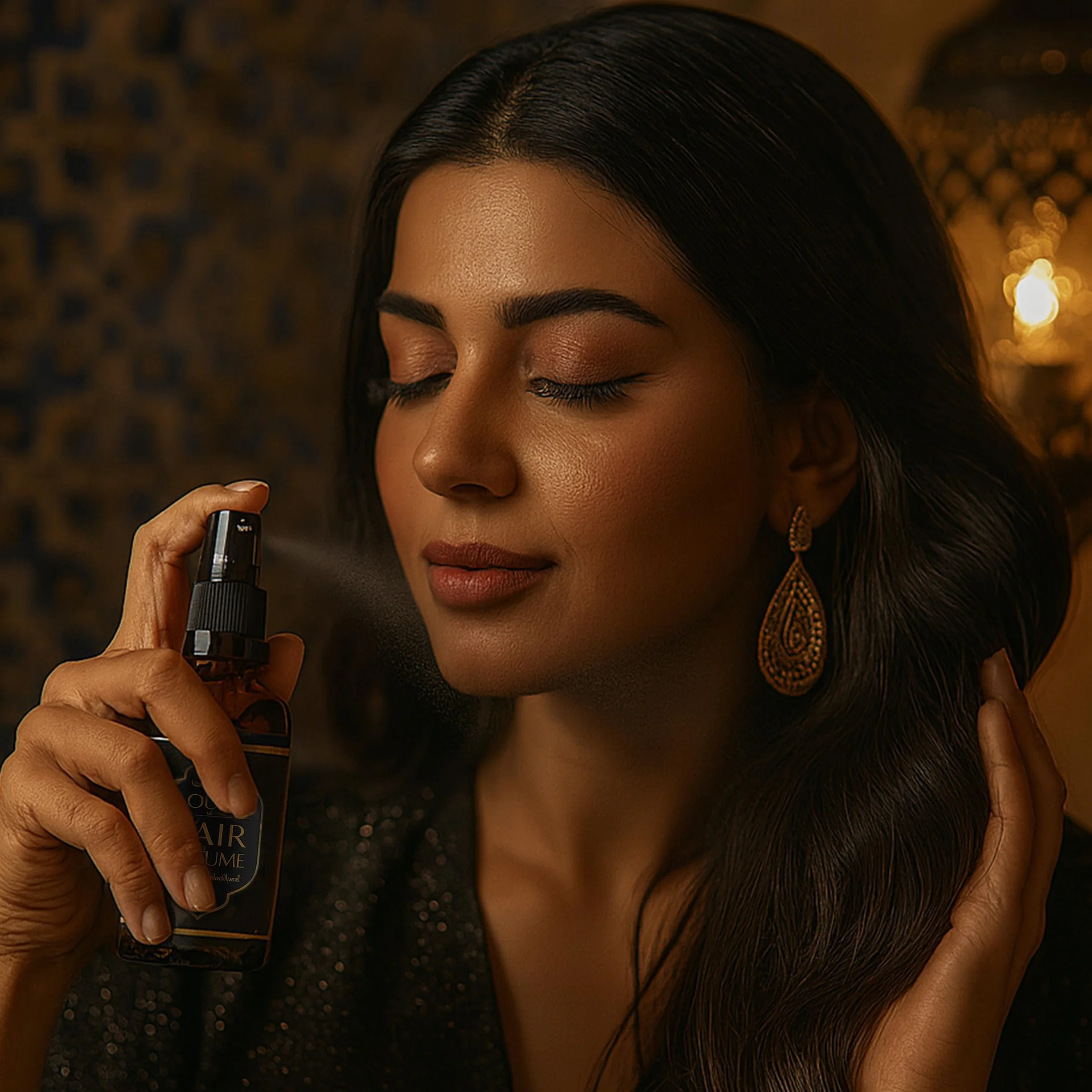 Oud Haarparfüm für Damen [ohne Alkohol, 60 ml] Duftspray Orientalischer Arabischer Duft - Made in Dubai (Arabian OUD)