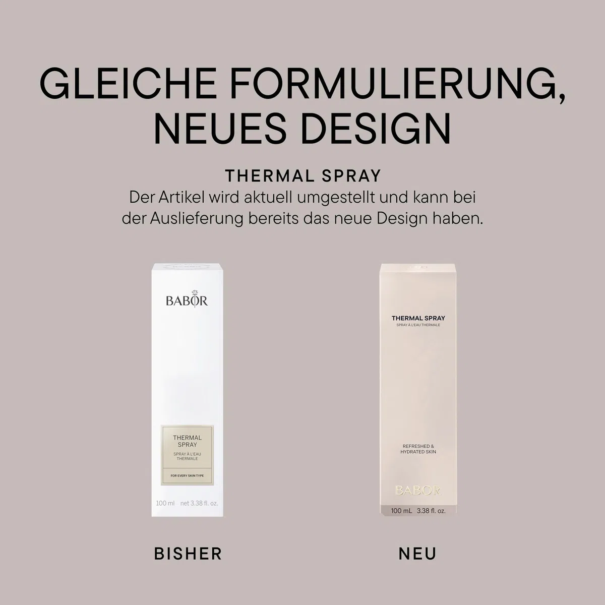 BABOR CLASSICS Thermalspray für jede Haut, Beruhigendes Gesichtswasser mit erfrischendem Aachener Thermalwasser, Vegane Formel, 100 ml