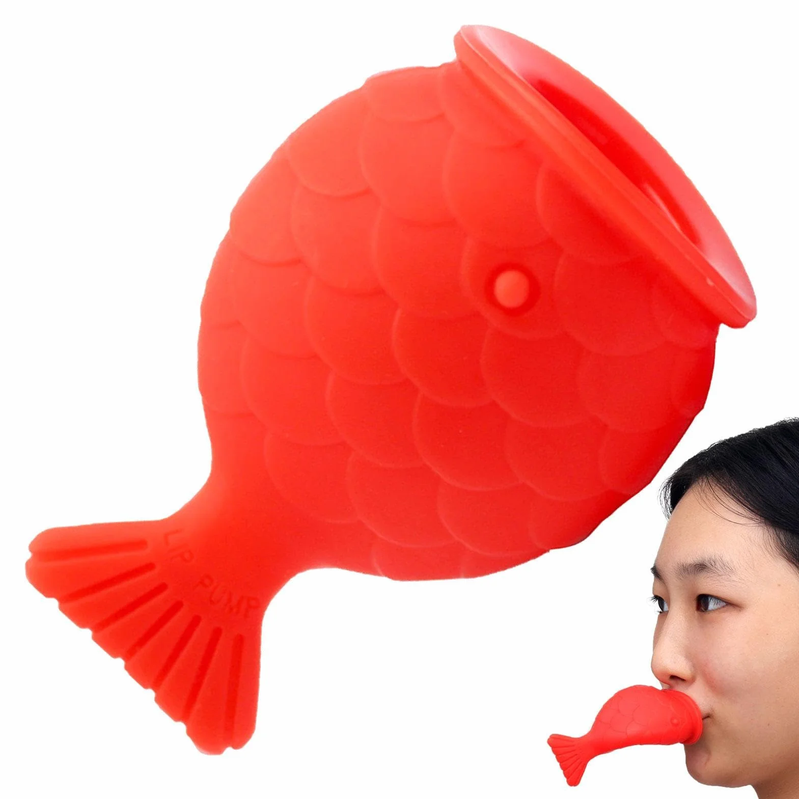 Lip Plumper Fischform-Lippenverstärker, Lippen Sauger Booster, Tragbares Handgroßes Silikoninstrument Mit Lippenpraller Lippenfüller, Lippen-Mund-Schönheit Für Den Täglichen Gebrauch Mit Sexy Lippen