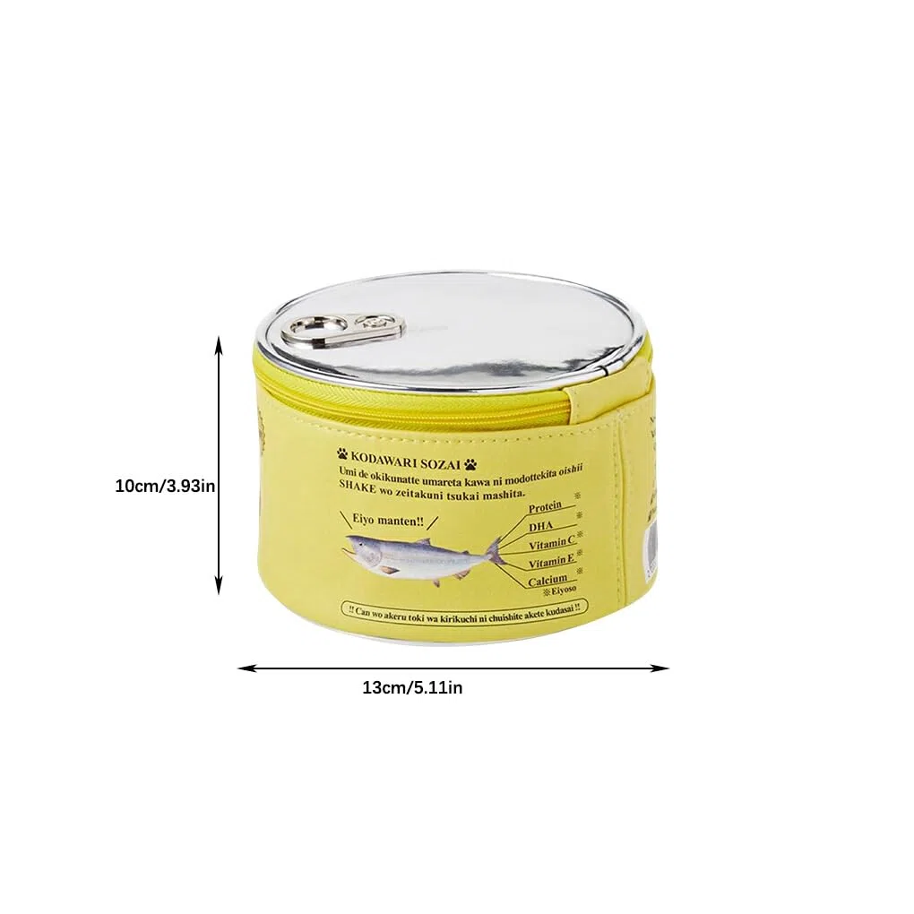 Tasche Aufbewahrung Dose Reißverschluss Make up Beutel Paket Kreativ Katze Fisch Muster Organizer Lebensmittel Zubehör Zylinder, Blau