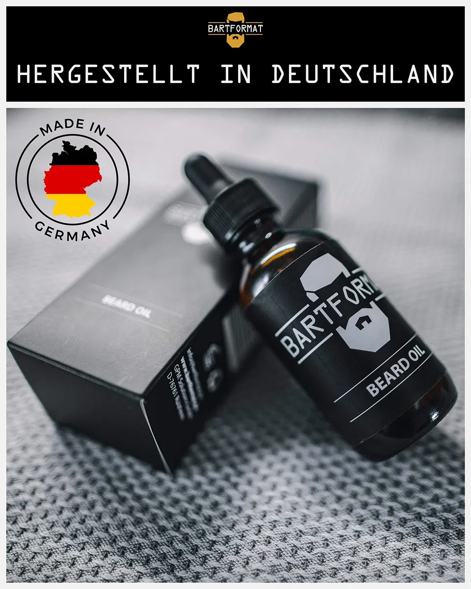 Bartpflege Set "WEICHMACHER" von BARTFORMAT - Bartöl (50 ml) + Bartkamm (Birnbaumholz) + Bartbürste (Wildschweinborsten) inkl. Kulturbeutel - Das Bartpflegeset Männer Geschenk