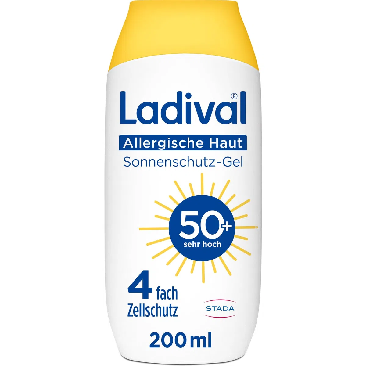Ladival Allergische Haut Sonnenschutz-Gel LSF 50+: Sonnencreme für den Körper bei Sonnenallergie und Mallorca-Akne, wasserfest, mit 4-fach Zellschutz, 200ml