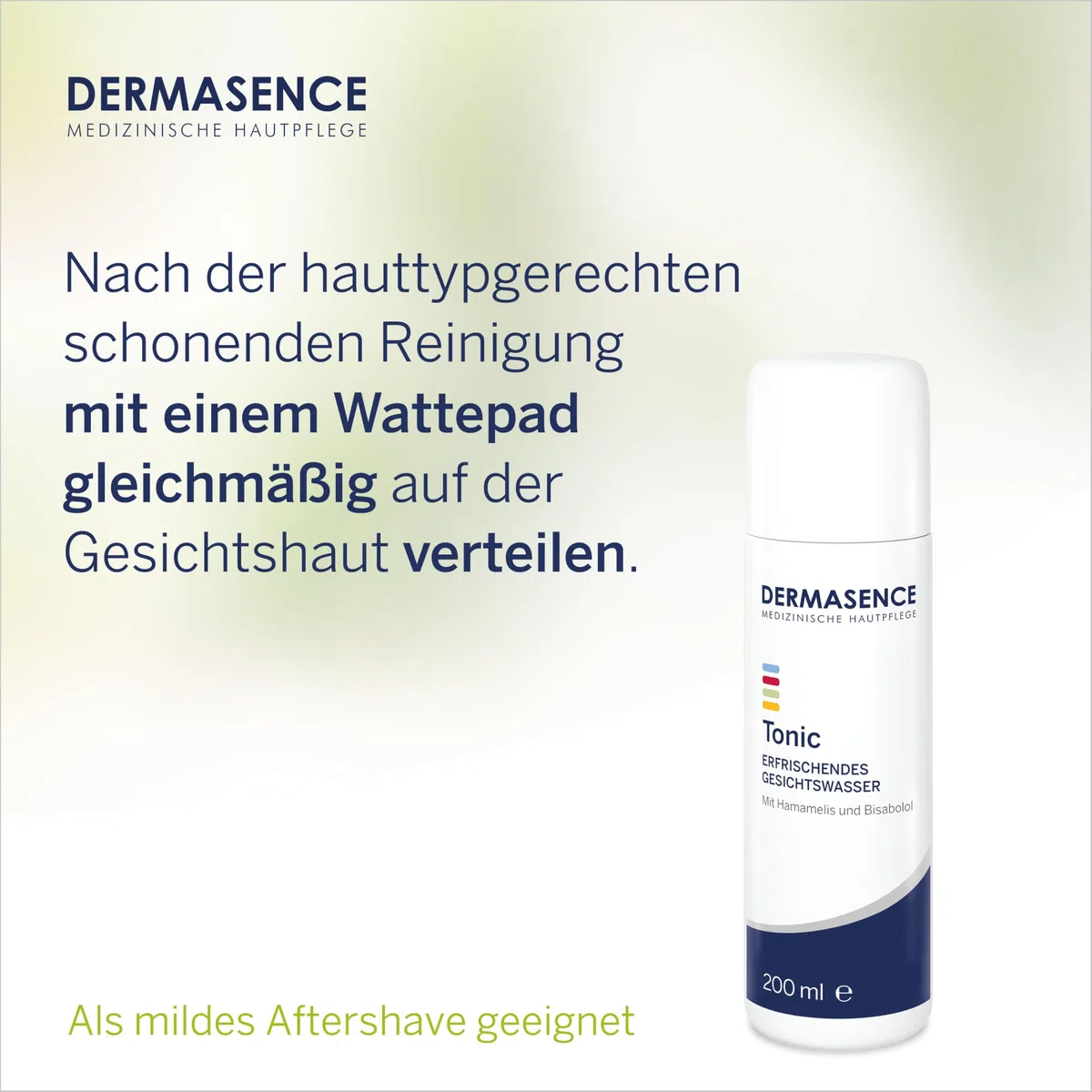 DERMASENCE Tonic, 200 ml – Gesichtswasser für fettige & unreine Haut, erfrischt & klärt sanft, mit Panthenol & Hamamelis, pH-ausgleichend, vegane Pflege für klare Haut, auch nach der Rasur geeignet