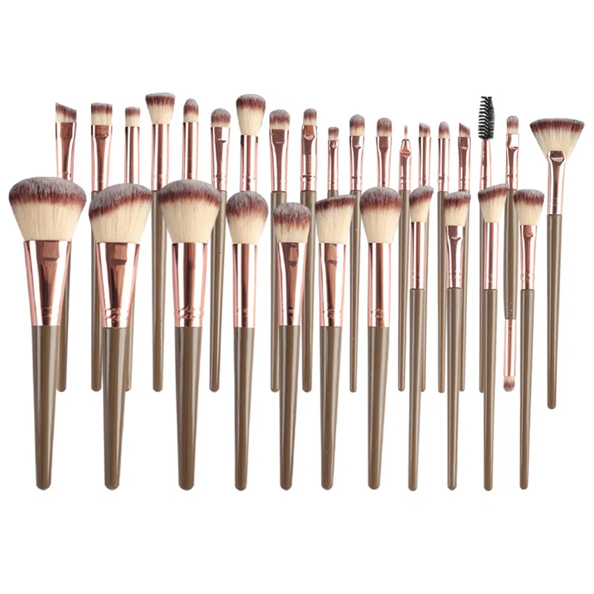 40 Stück Pinselset Makeup Professionelles Make up Pinsel set für Frauen | Foundation-Mischungen | Premium Beauty-Werkzeuge, Schwamm für Foundation, Make-up-Applikatoren (40 Stück - Kaffee)