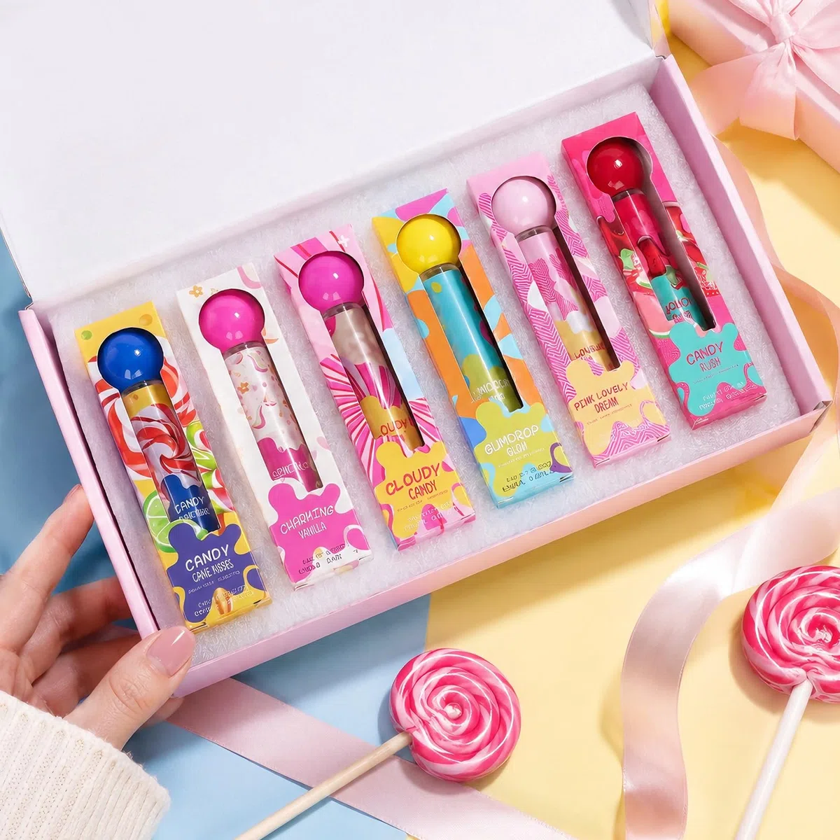 Bodyspray Set für Mädchen, 6x20ml Tragbarer Duftspray für Damen, Mini Reise Parfüm Set im süßen Cartoon-Design, für Haut und Haar , Geschenk Set für Teenager Mädchen und junge Frauen