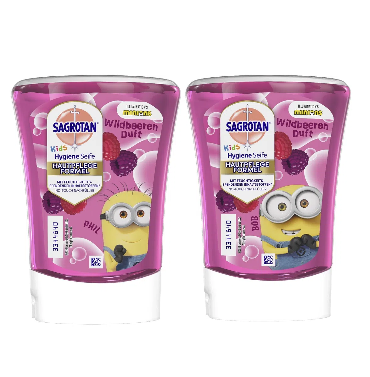Sagrotan Kids No-Touch Nachfüller Wildbeeren – Für den automatischen Seifenspender – 5 x 250 ml Handseife
