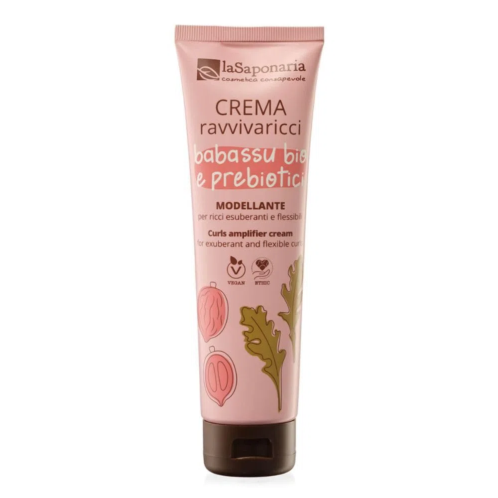 La Saponaria Locken-Revitalisierungscreme, Anti-Frizz, Leave-in, lockiges Haar, stärkend, pflegend, natürlich, vegan, tierversuchsfrei, Biokunststoff, bio, 150 ml
