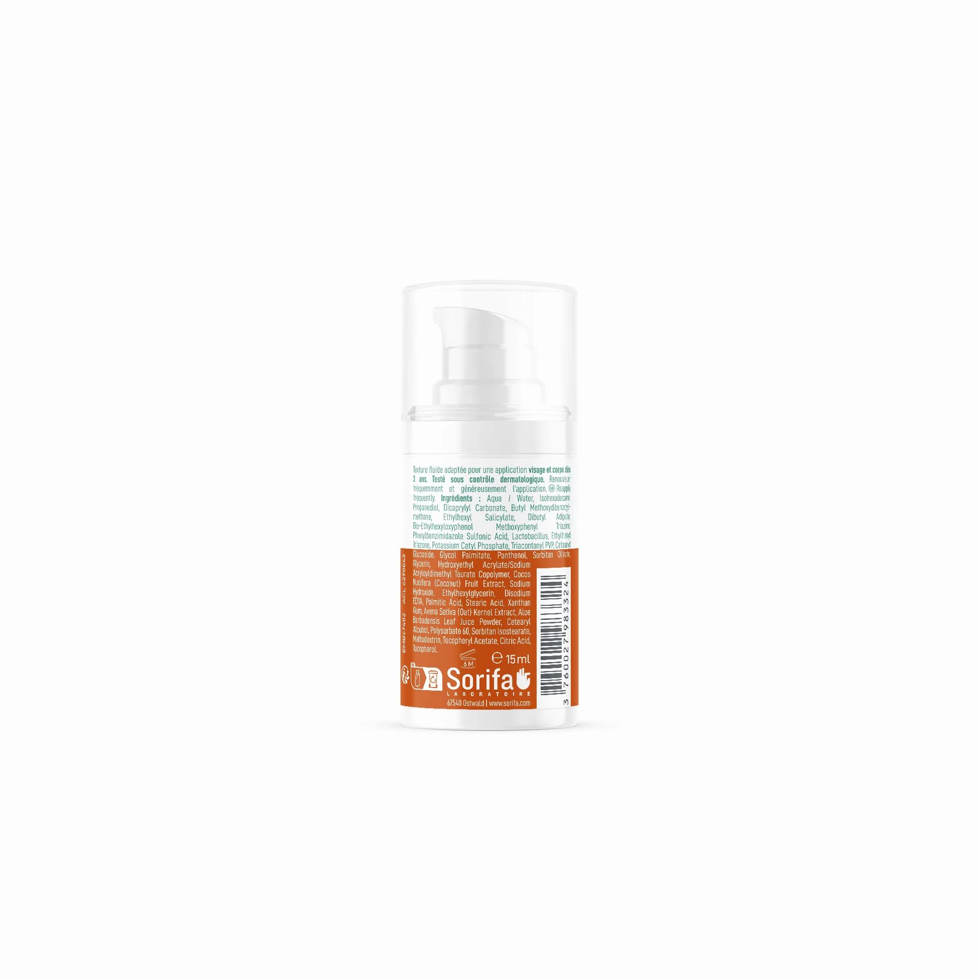 12 Stück – Dermécran – Sonnencreme SPF50+ – Gesicht und Körper – Formel Vegan & Ocean Friendly – wasserfest – für die ganze Familie ab 3 Jahren – Taschenformat 15