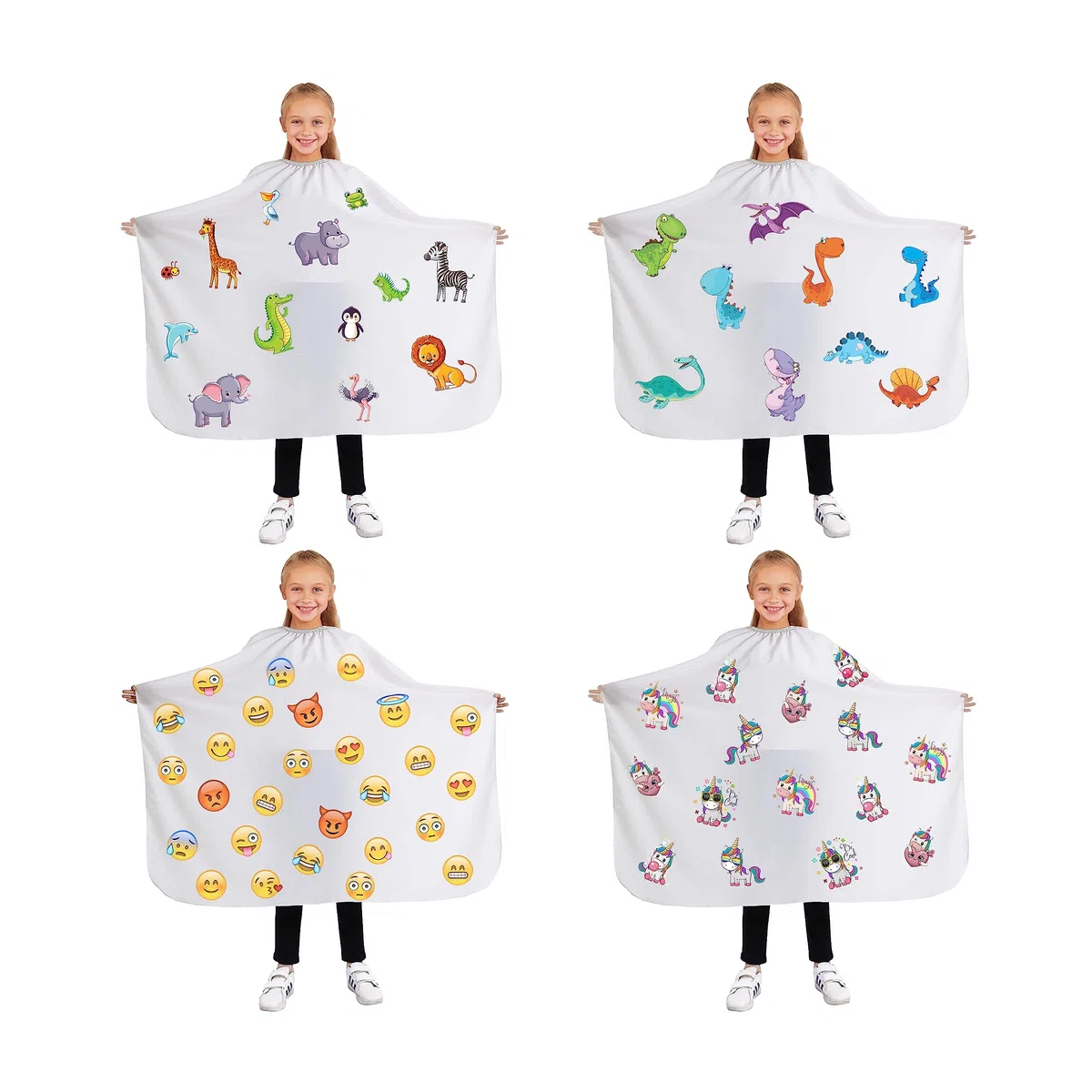 Kinder Friseurumhang für Friseursalon 85x110 cm Professionelle Salon-schürze Schönheitssalon und Heimgebrauch, Bunt, Motiv Pirat [111]