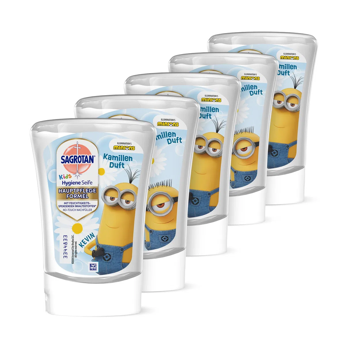 Sagrotan Kids No-Touch Nachfüller Kamille – Für den automatischen Seifenspender – 5 x 250 ml Handseife