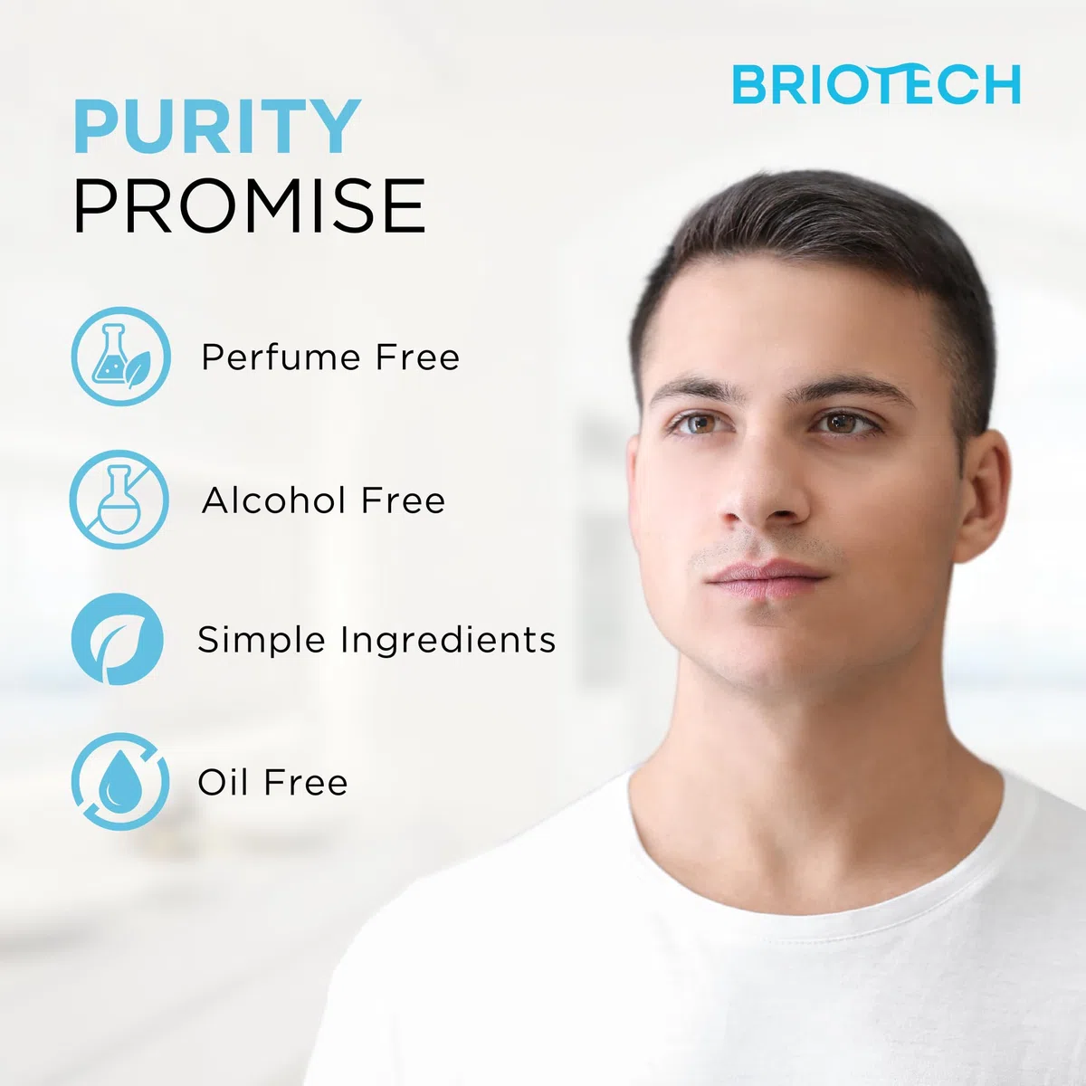 BRIOTECH Skin Renew Toner Gesichtsspray - reines Hypochlorous Acid Spray - beruhigendes HOCl Gesichtswasser für alle Hauttypen - feuchtigkeitsspendender, Erfrischung Hypochlorige Säure Toner, 100 ml