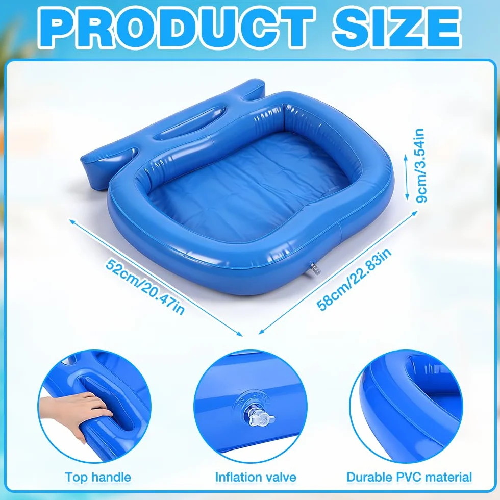 Aufblasbares Fusswanne für Pool, HOVCEH Pool Fußwanne mit Haken, Fußbad Pools für Schwimmbad Eingang, Fußbecken Pools für saubere Sohle, Kies, Grasschnittmatte