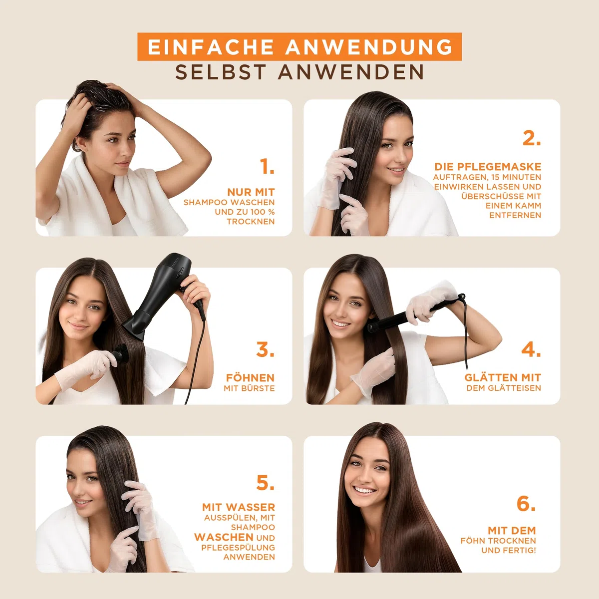 Kativa – Brasilianisches Keratin-Glättungsset mit Arganöl und Hyaluronsäure | Professionelle Glättungsbehandlung für zu Hause – Hält bis zu 12 Wochen – Einfach anzuwenden | 1 Stück