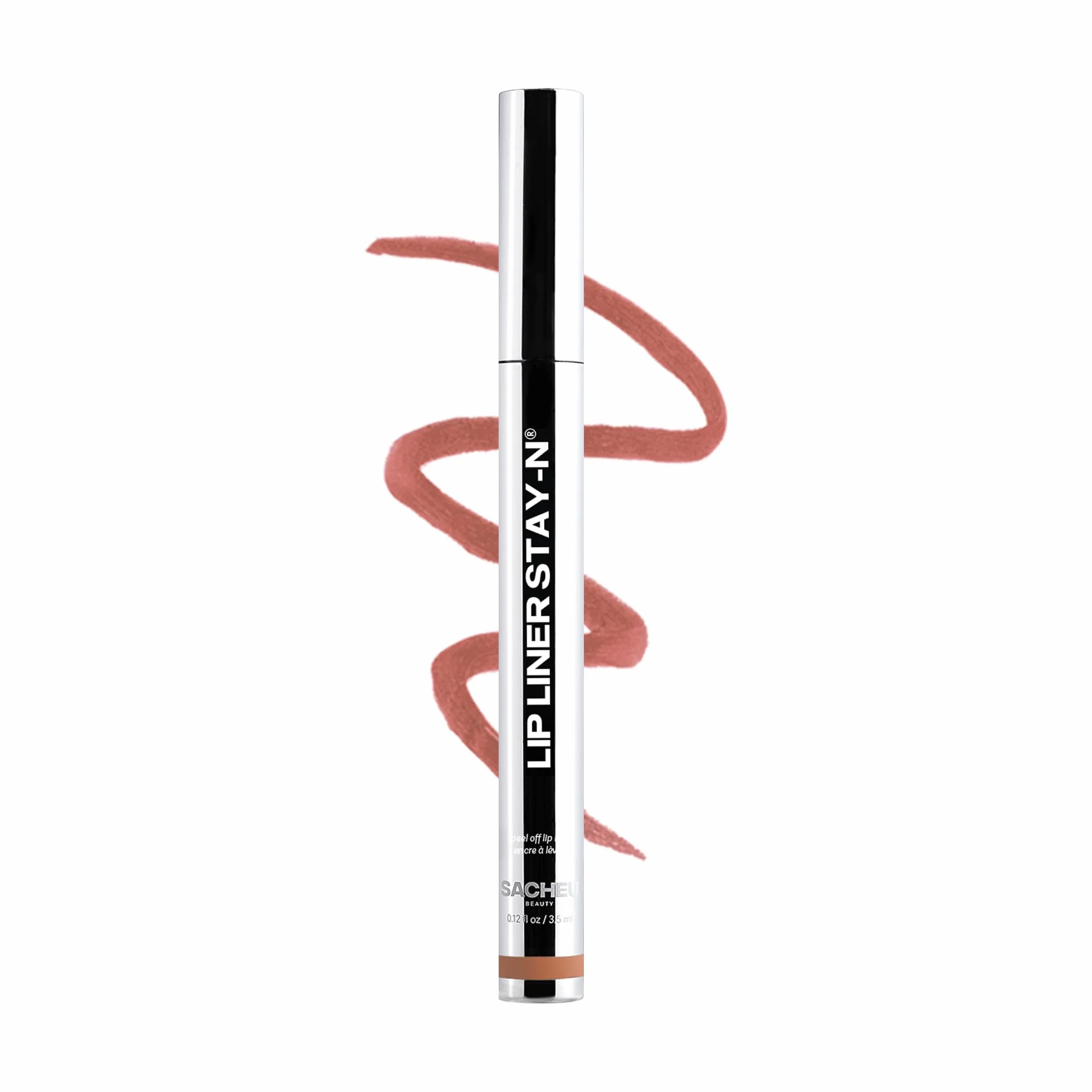 Sacheu Lip Liner STAY-N Peel Off Lip Stain — Langanhaltender Matter Abzieh-Lippen-Tattoo-Stift, Wischfest, Angereichert mit Hyaluronsäure & Vitamin E (p-INKED)