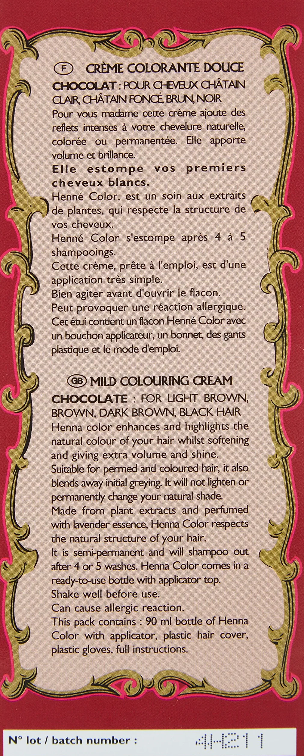 Henné Color Schokobraun (chocolat) Henna-Tönungscreme