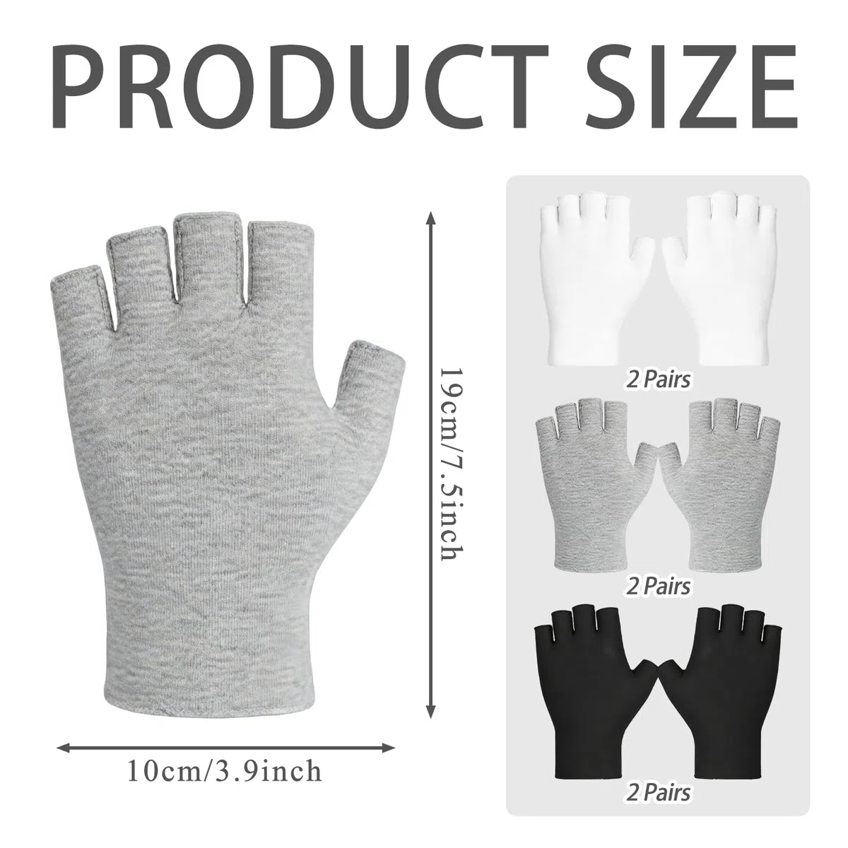 6 Paar Baumwollhandschuhe, Fingerlose Handschuhe aus Baumwolle, Dünne Baumwollhandschuhe für Ekzeme, für Trockene Hände, SPA, UV-Schutz, für Die Schmuckprüfung, Münzhandhabung, Einheitsgröße