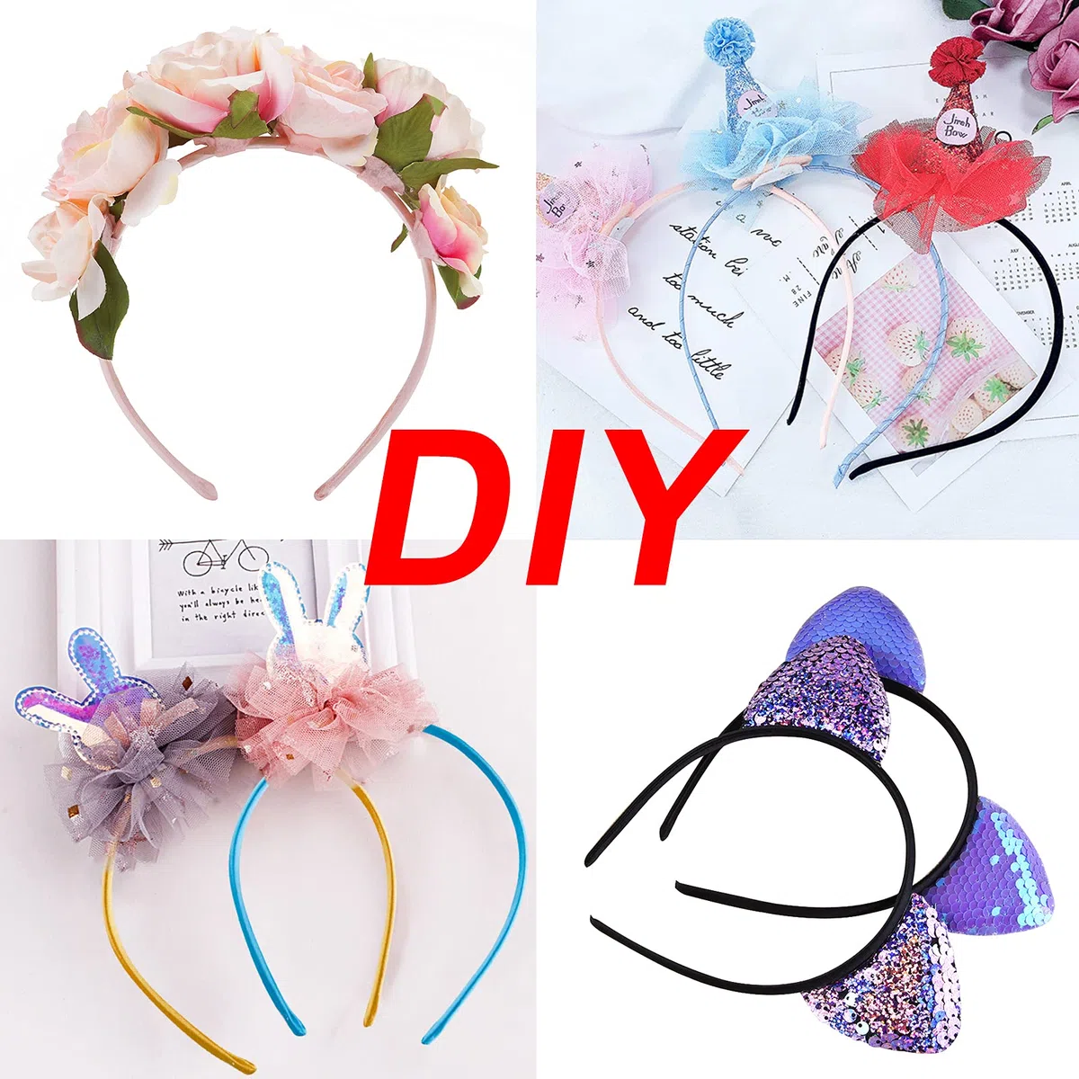 Duufin 60 Stück Satin Haarreifen Damen 1cm Haarreif Stirnbänder Haarreifen Dünn für Mädchen Damen, 30 Farben