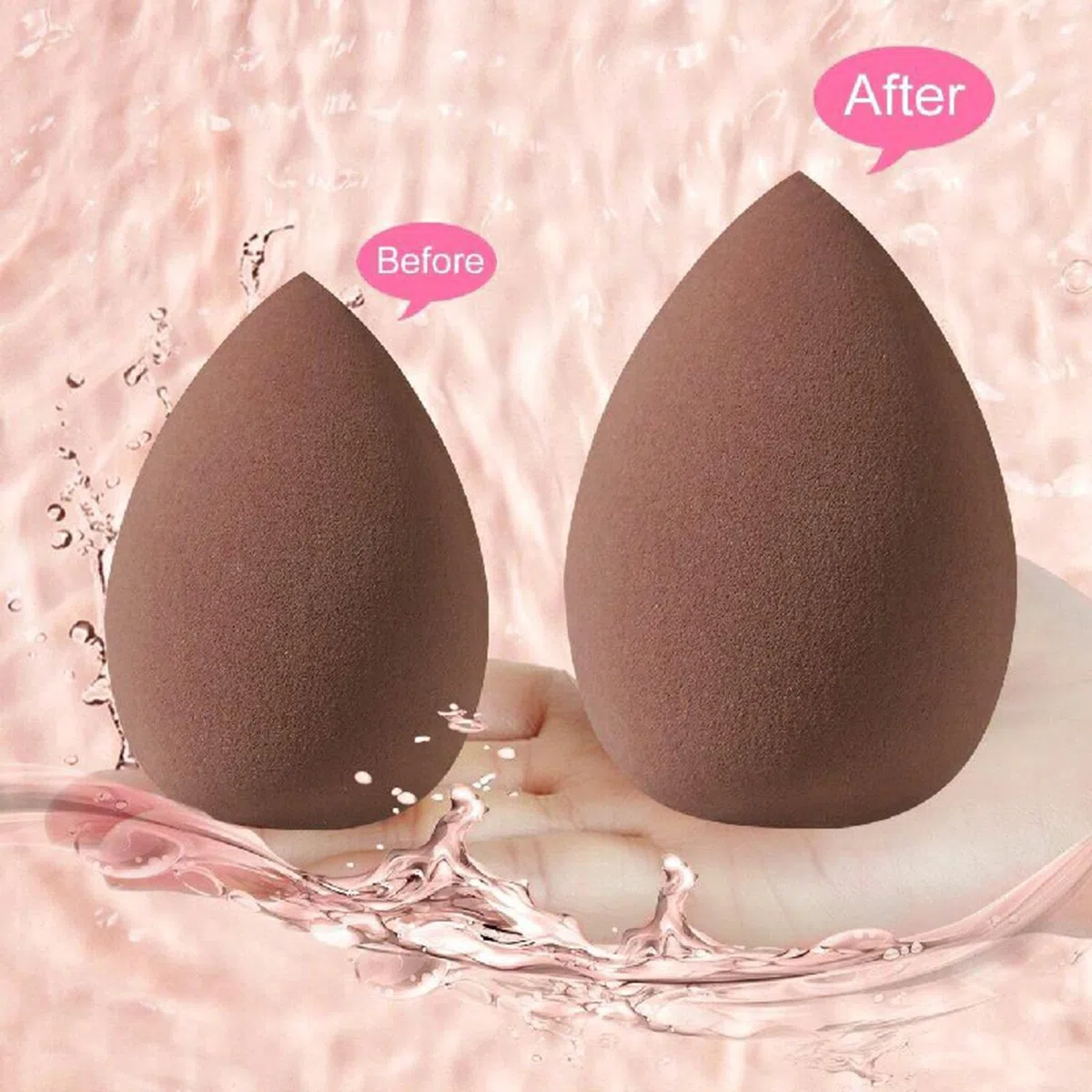 40 Stück Pinselset Makeup Professionelles Make up Pinsel set für Frauen | Foundation-Mischungen | Premium Beauty-Werkzeuge, Schwamm für Foundation, Make-up-Applikatoren (40 Stück - Kaffee)