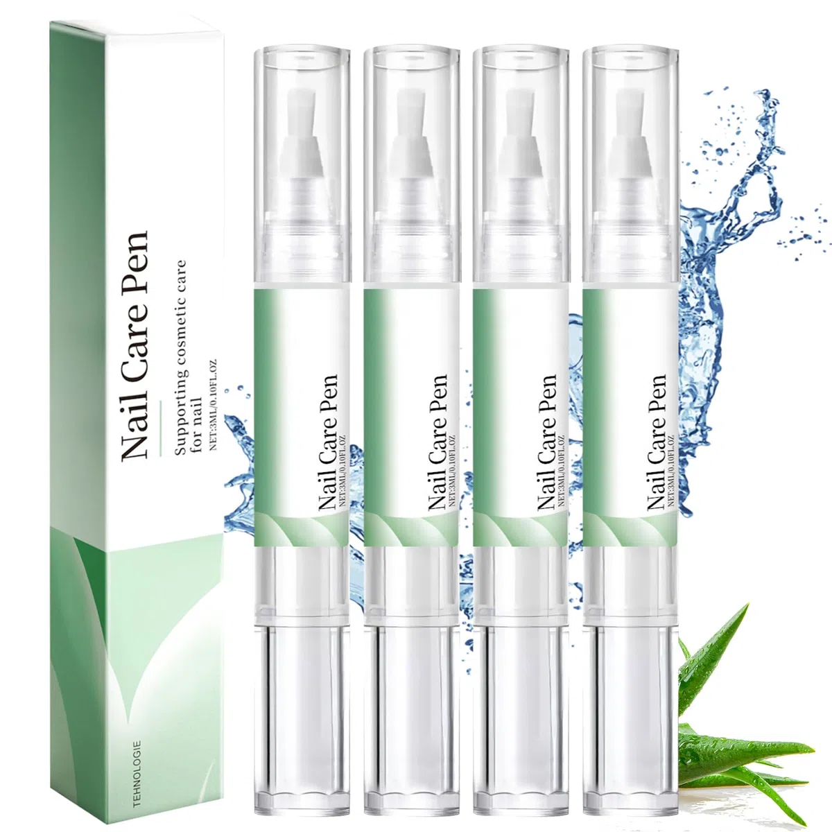 4 Stück Nail Pen, mit Teebaumöl Vitamin E für Fördern Sie das Nagelwachstum