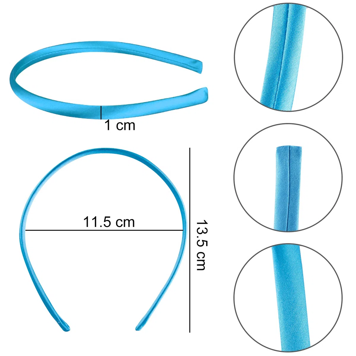 Duufin 60 Stück Satin Haarreifen Damen 1cm Haarreif Stirnbänder Haarreifen Dünn für Mädchen Damen, 30 Farben