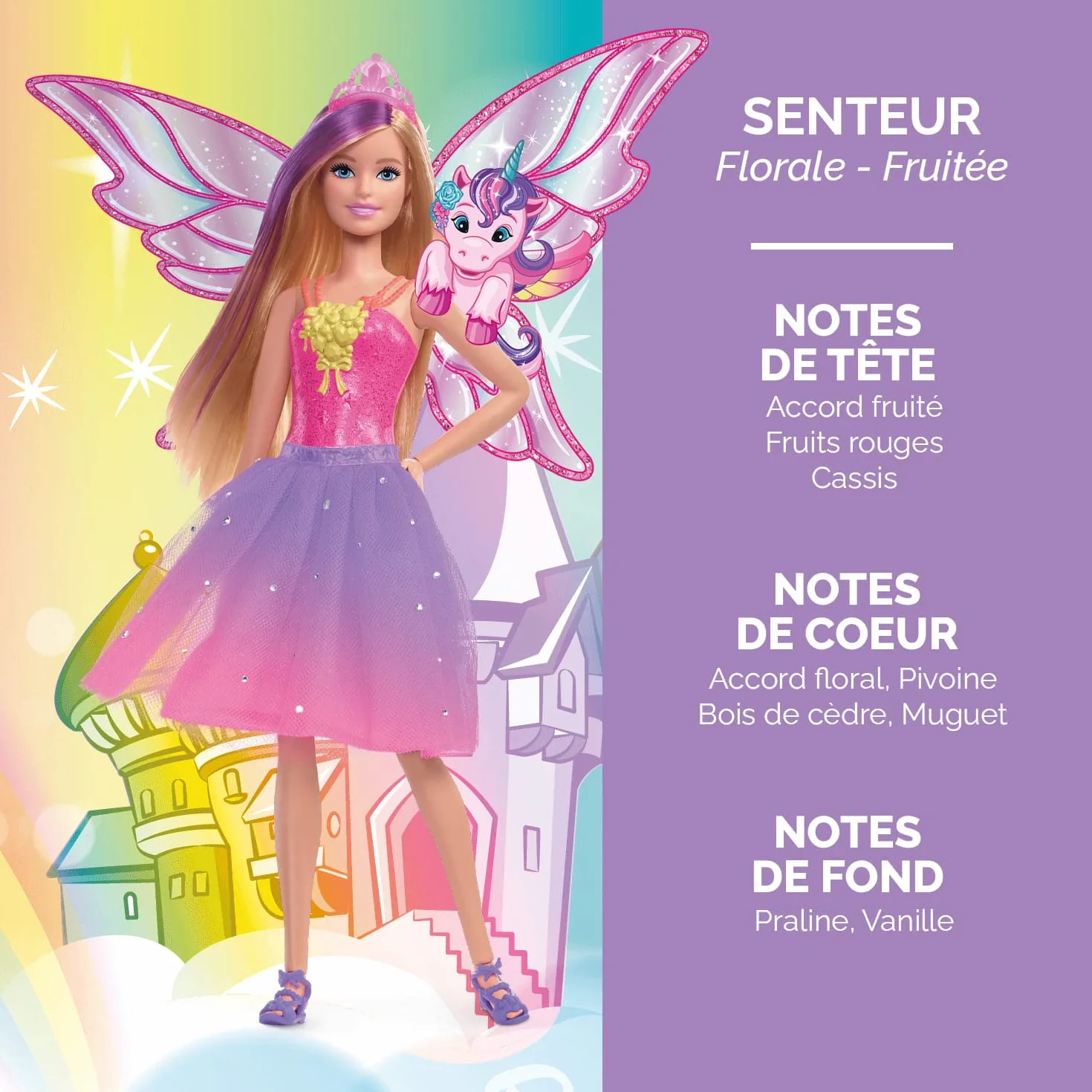 BARBIE Parfumset Eau de Toilette Kinder Mädchen 30 ml + Parfümiertes Duftspray Körper und Haare 100 ml Blumig-Fruchtiger Duft