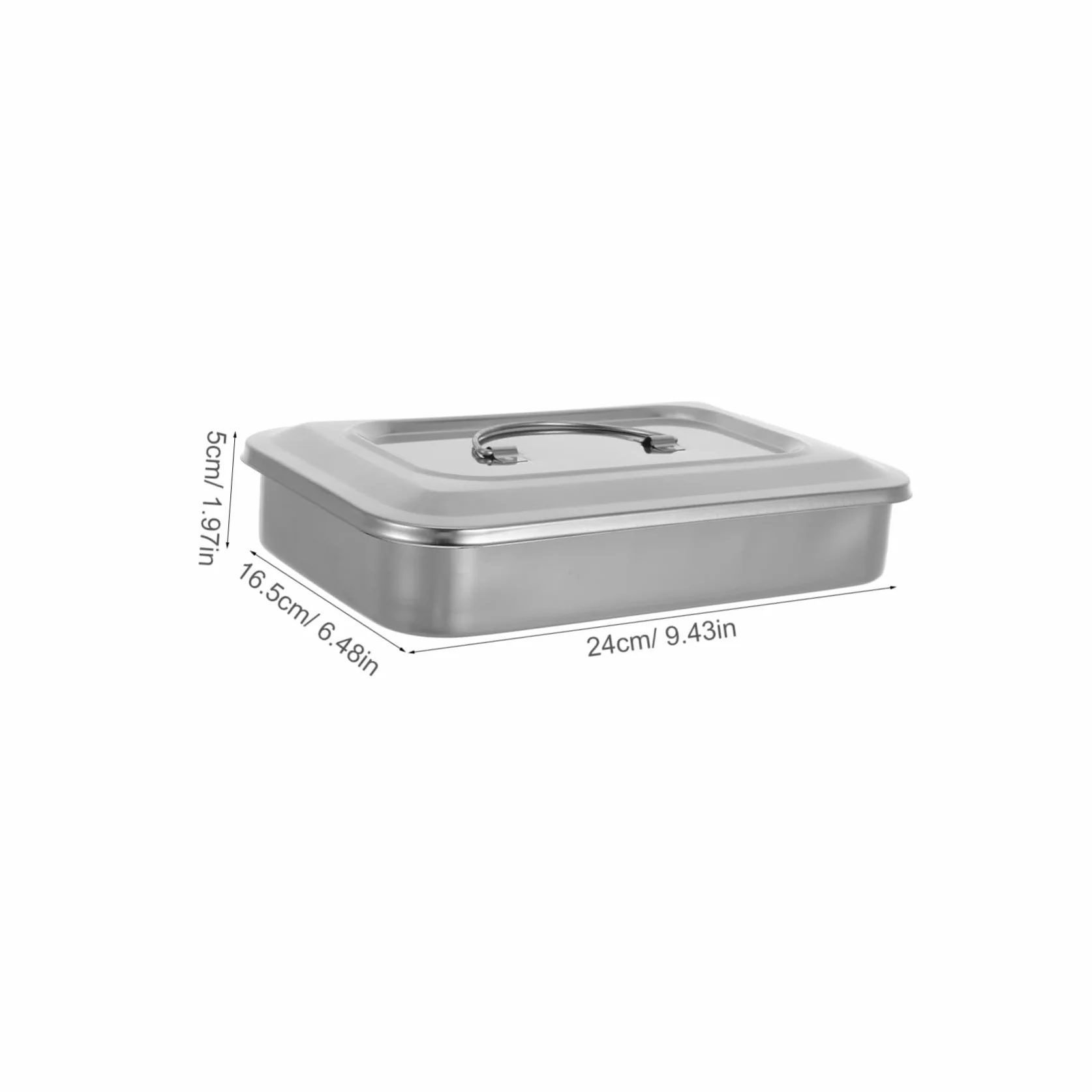 Edelstahl Sterilisationsbox Mit Deckel Quadratisches Desinfektionswanne Für Instrumente Rostfreier Sterilisator Für Nagel- Und Schönheitswerkzeuge 9.45X6.50X1.97 Zoll