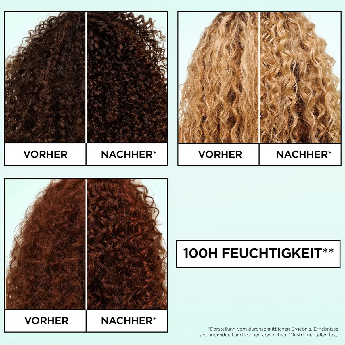 Garnier Feuchtigkeitsauffüllendes Haarpflege-Set für alle Arten von Locken mit Shampoo, Spülung, Haarmaske, Spray, Lockenpflege, mit Hyaluronsäure & Sheabutter, Fructis Lockenmethode, 4-teilig