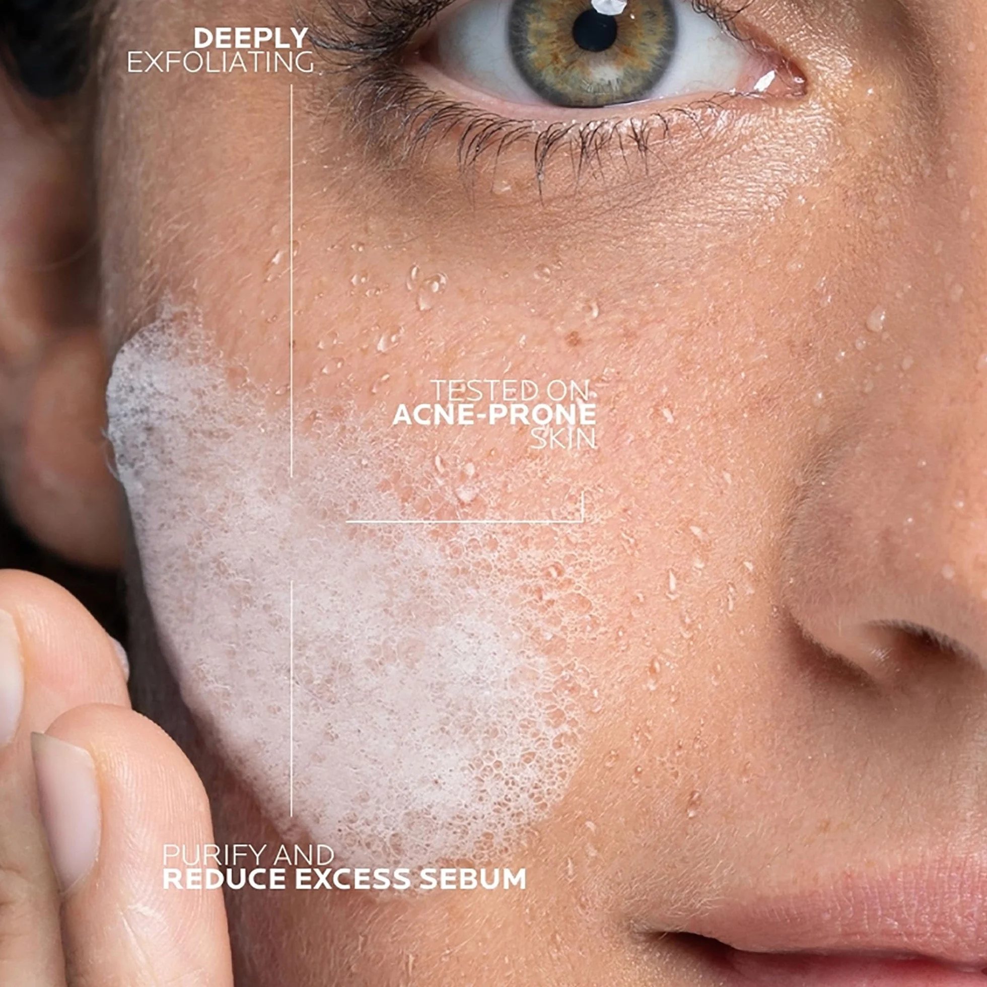 La Roche-Posay Effaclar Mikro-Peeling Reinigungsgel Reinigung für Gesicht und Körper bei Akne und unreiner Haut