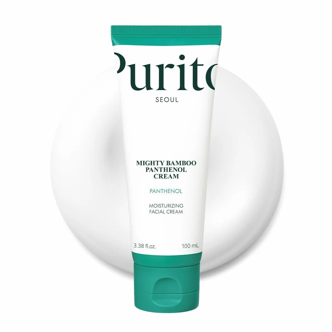 PURITO Panthenol 10% Post-Akne-Creme, Feuchtigkeitscreme für Hautunreinheiten & Barriere-Reparatur, silikonfrei, nicht komedogen, parfümfrei, vegane koreanische Hautpflege, 100 ml
