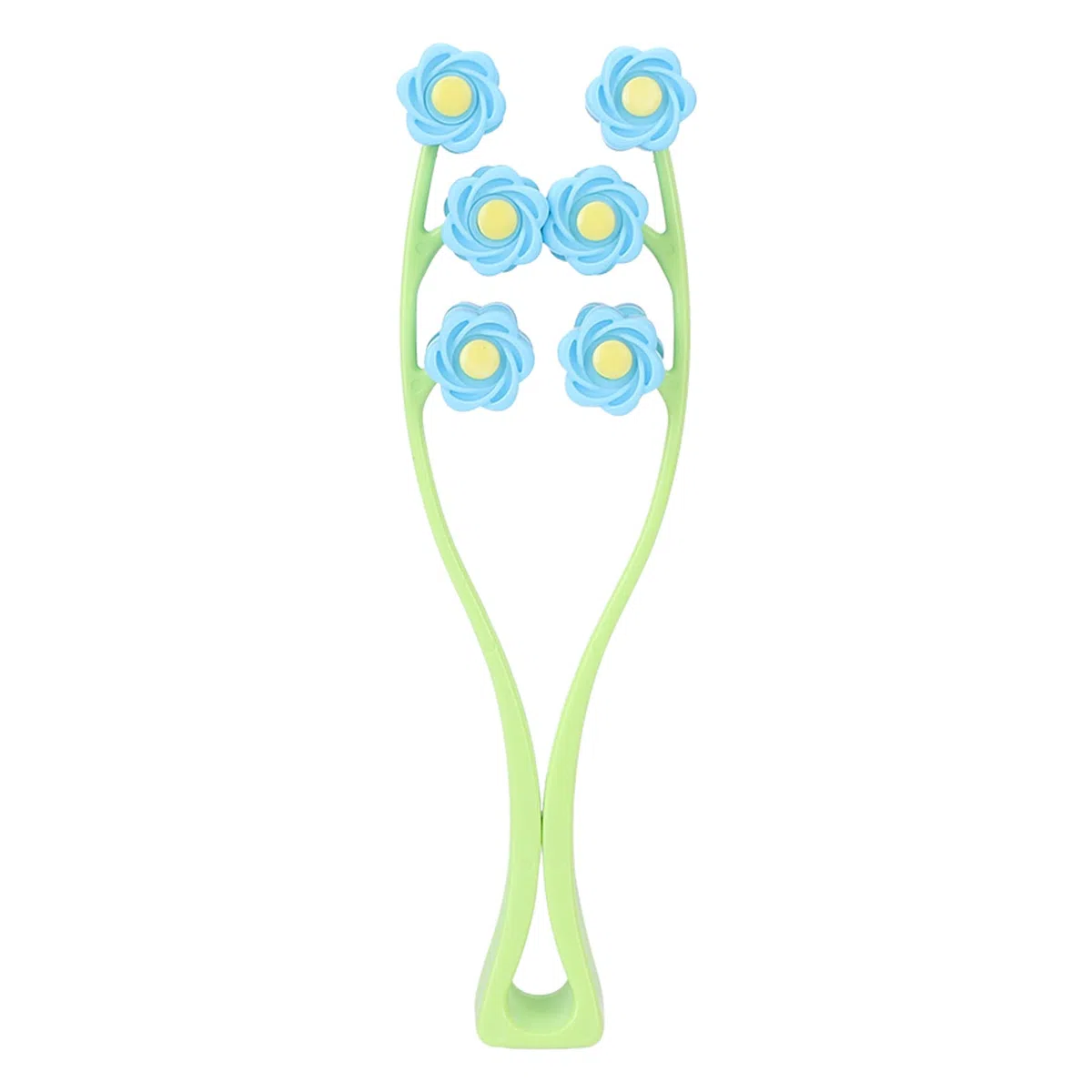 Gesichtswalze, Blütenmassage Roller Gesichtsmassage Roller Gesichtsmassagebaste Doppelklammern Massagegeroller für Gesicht, Gesichtswalze, Bildhauerei und Halsheben (BLUE)