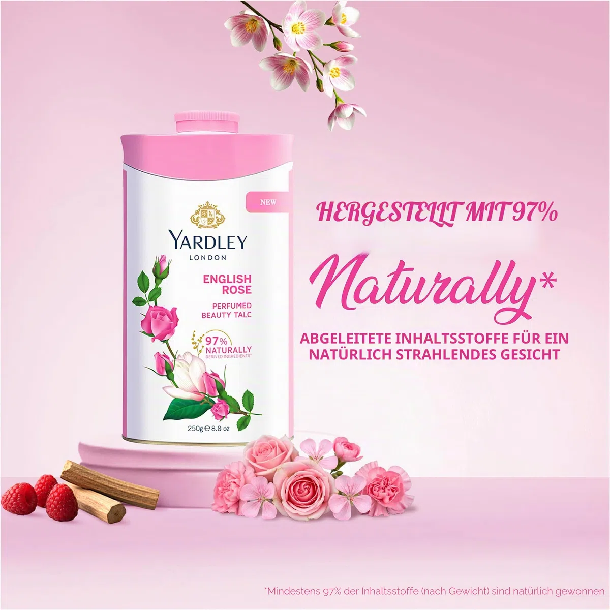 Yardley English Rose Perfumed Talc - 250 g