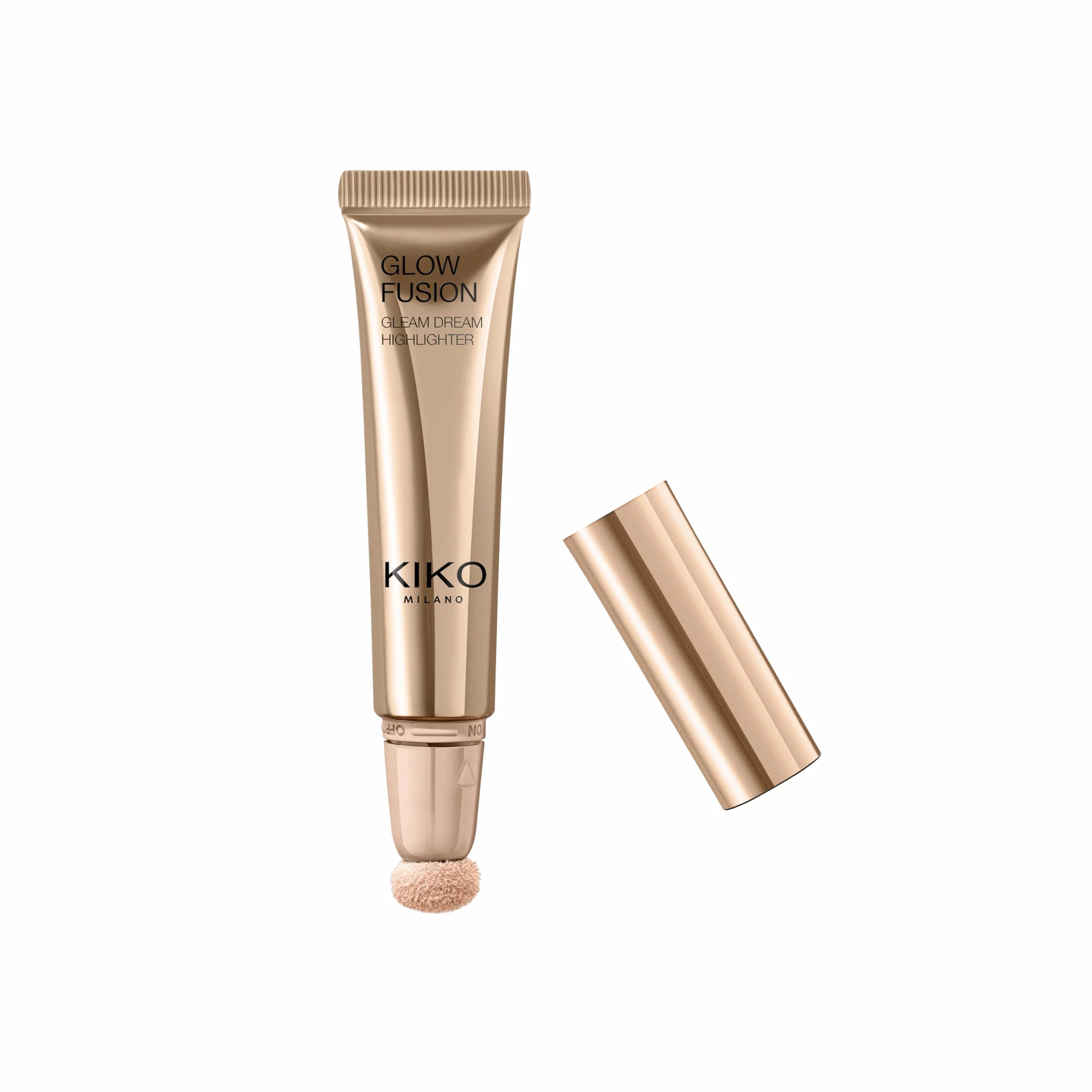 KIKO Milano Glow Fusion Gleam Dream Highlighter 1, Flüssig-Highlighter Für Das Gesicht Mit Applikatorschwämmchen