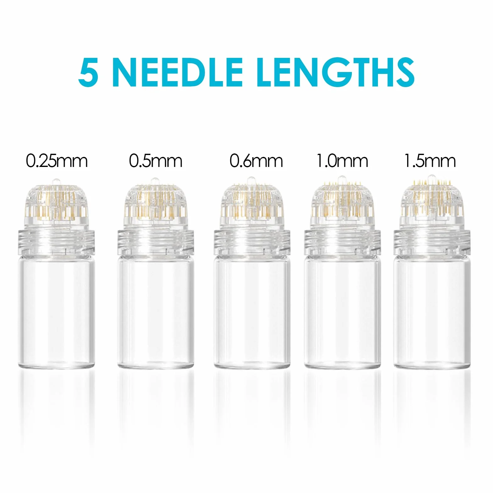 Derma Stamp Hydra Needle 20 Microneedling 0,5 mm, Microneedling Hydra Nadel Derma Roller mit 3 Auswechselbaren Derma-Stamp-Köpfen Anti Aging Beauty Essence Flasche Kosmetisches Microneedling Werkzeug
