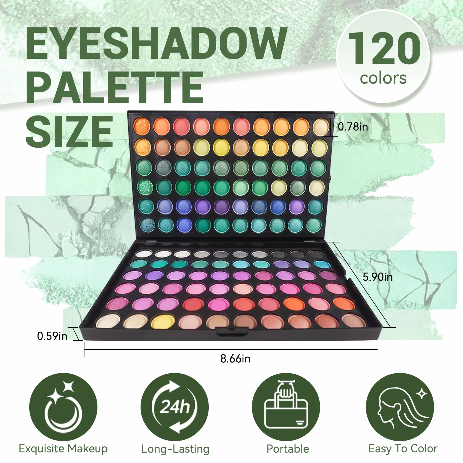 Lidschatten Palette 120 farben Schminkkoffer mit Schminke - Bunte Lidschatten Palette Schminkset Frauen Makeup Sets Matte Lidschatten Palette für Profi-und Tägliche