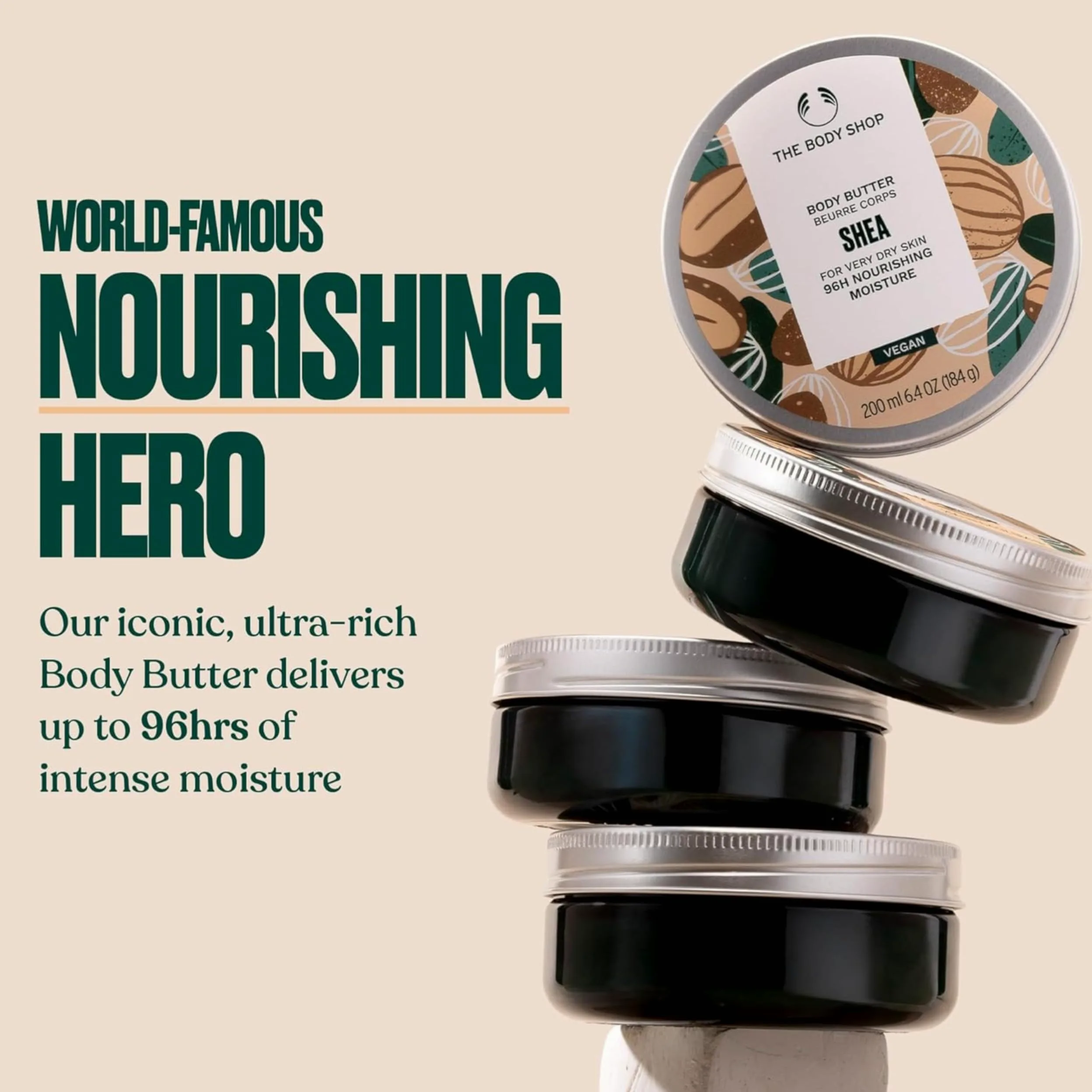 The Body Shop Shea Body Butter unisex, Shea Körperbutter 200 ml, 1er Pack (1 x 200 ml)