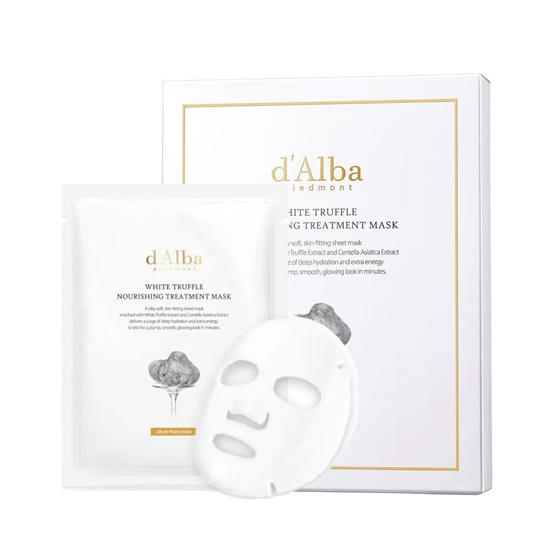d'Alba Italian weiß Trüffel Nourishing Treatment Mask, pflegende Gesichtsmaske für die Nacht (5 Stück)
