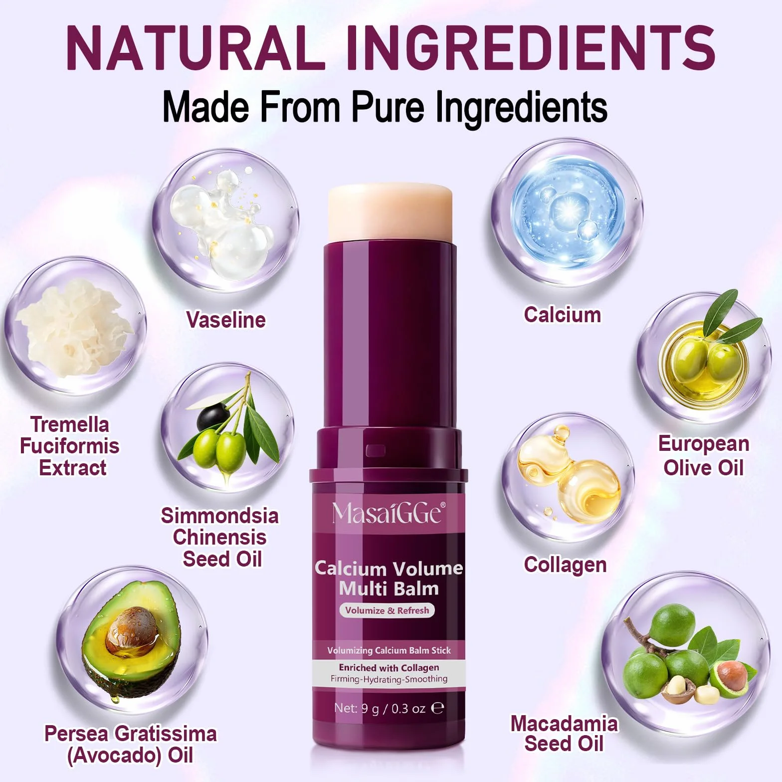 Calcium Multi Balm – Anti-Aging & Straffender Skincare Stick mit Kollagen & Calcium, gegen Augenringe & Falten, Intensive Feuchtigkeit für Gesicht, Augen und Hals, 9g Portable Solid Serum（2PCS）