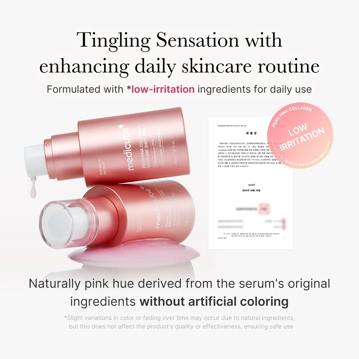 Medicube PDRN Pink Kollagen Exosome Shot Serum 7.500 PPM – Flüssiger Hautbooster mit Exosomen, Salmon DNA PDRN & Spicula – Für Porenpflege, Hautton & verbesserte Hauttextur