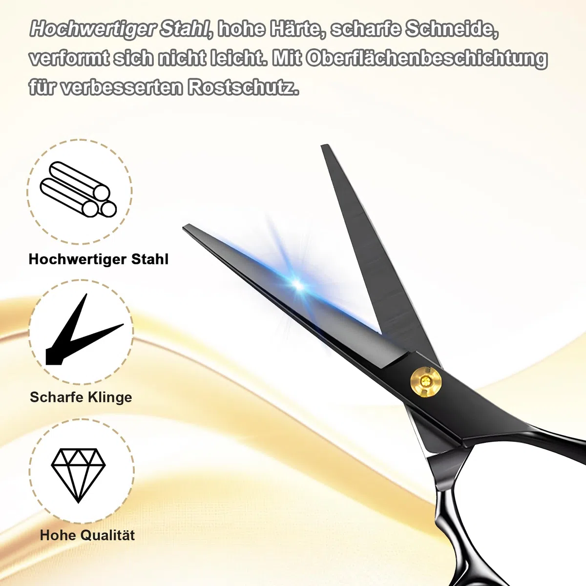 SURFOU Friseurscheren Set 6,7 Zoll,Haarschere & Effilierschere aus Edelstahl,Haarschneideset mit Kamm Profi,Mit verstellbarer Spannung,Für Herren/Damen/kinder/Haustiere & Friseur