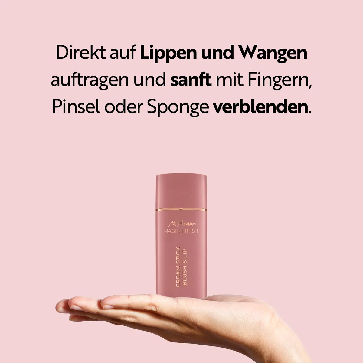 M. Asam MAGIC FINISH Cream Stick Blush & Lip Sweet Flush (6g) – Cremiger Rouge Stick Für Lippen & Wangen, Cream Blush Mit Glow Finish, Pflegende Lippenpflege Mit Farbe, High End Make Up Für Damen