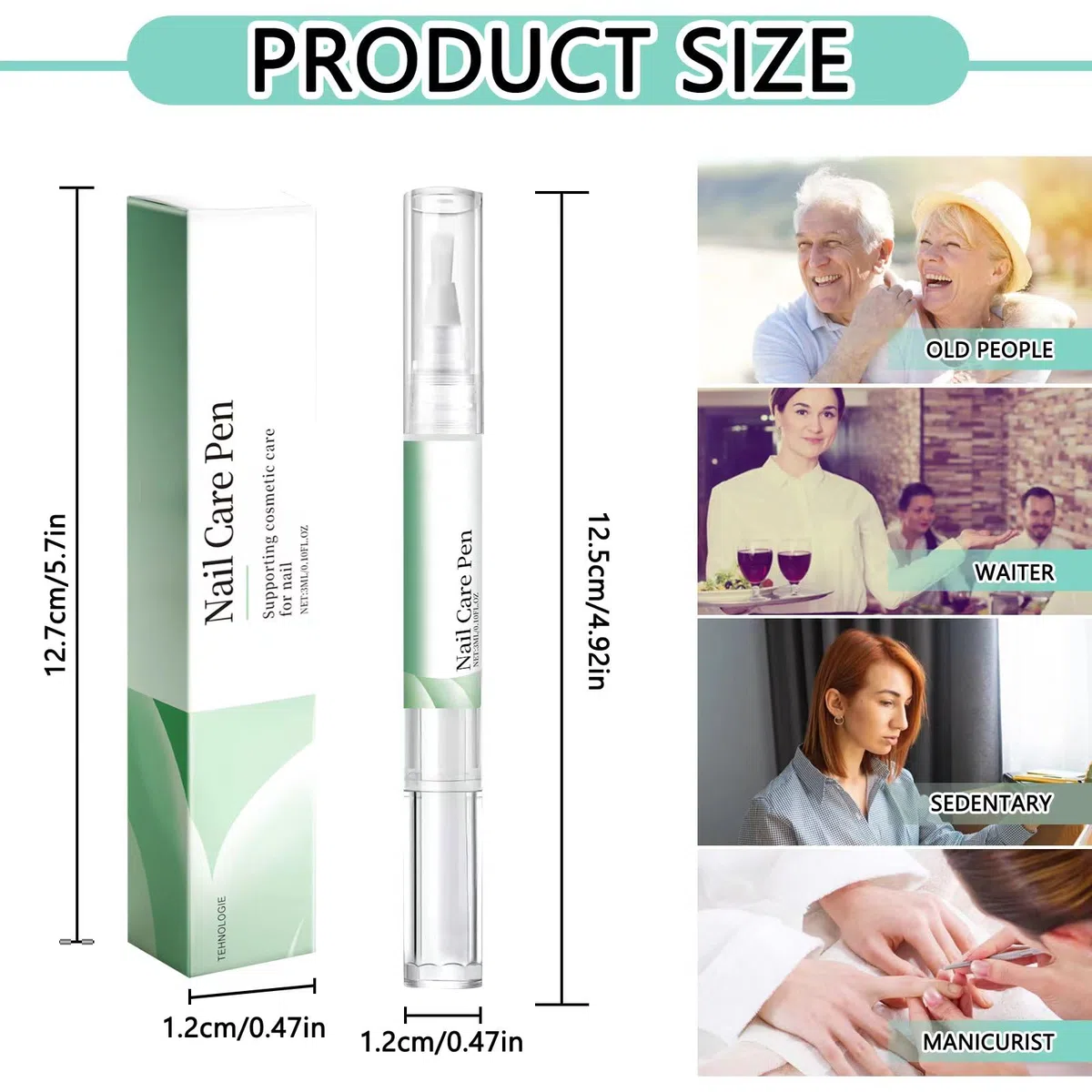 4 Stück Nail Pen, mit Teebaumöl Vitamin E für Fördern Sie das Nagelwachstum