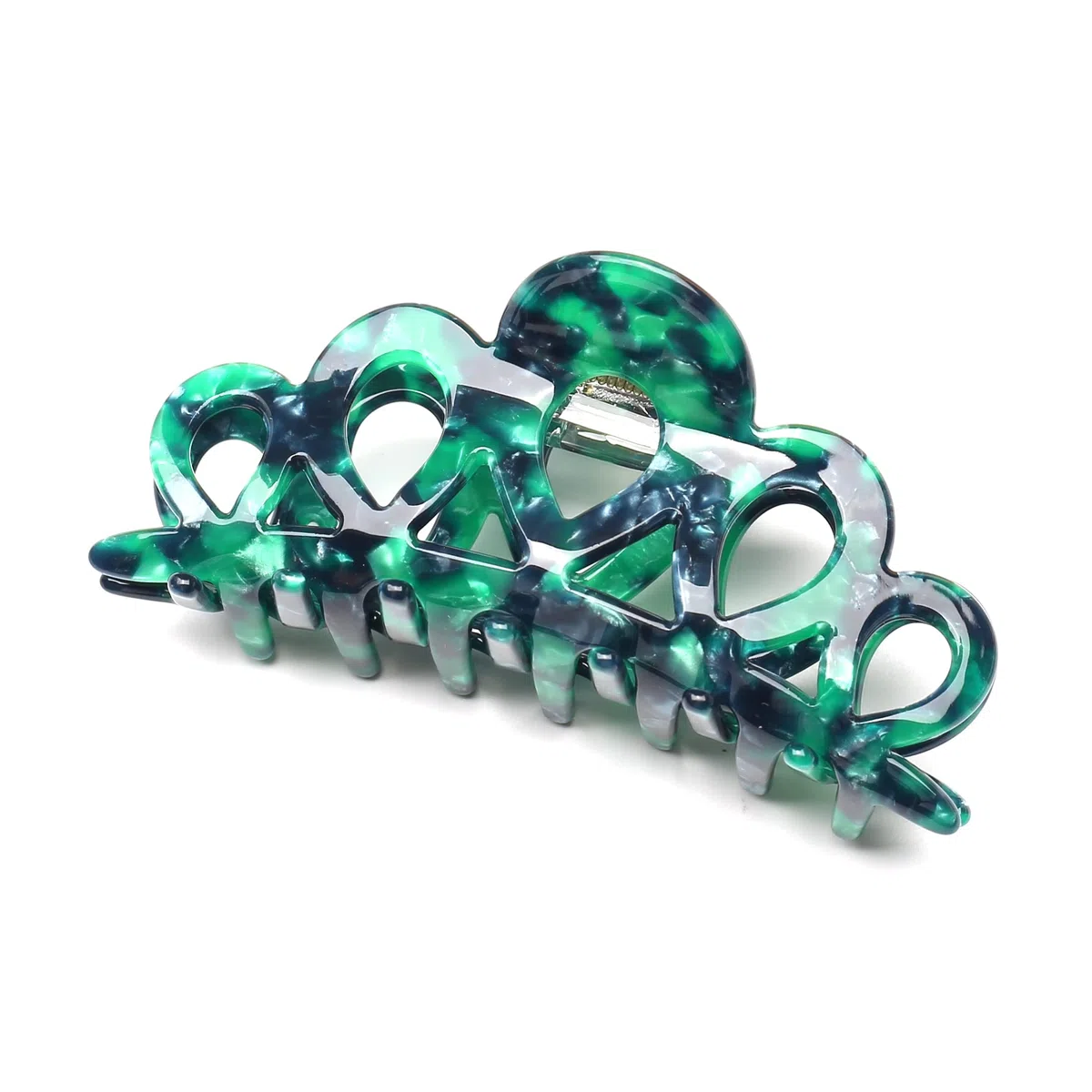 Groß Acetat Haarklammer Klauen Haarspange Schöne Damen Haar clips, Grün