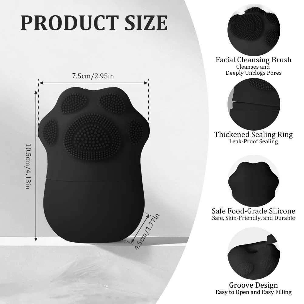 Beugo Ice Roller Gesicht, Eisroller Gesicht Auge Massagegerät, Katzenkratzstil Facial Eisroller Eis-Gesichtsbehandlung, Reduziert Schwellungen, Gesicht Straffung, Augenringe (Schwarz, 1 Stück)