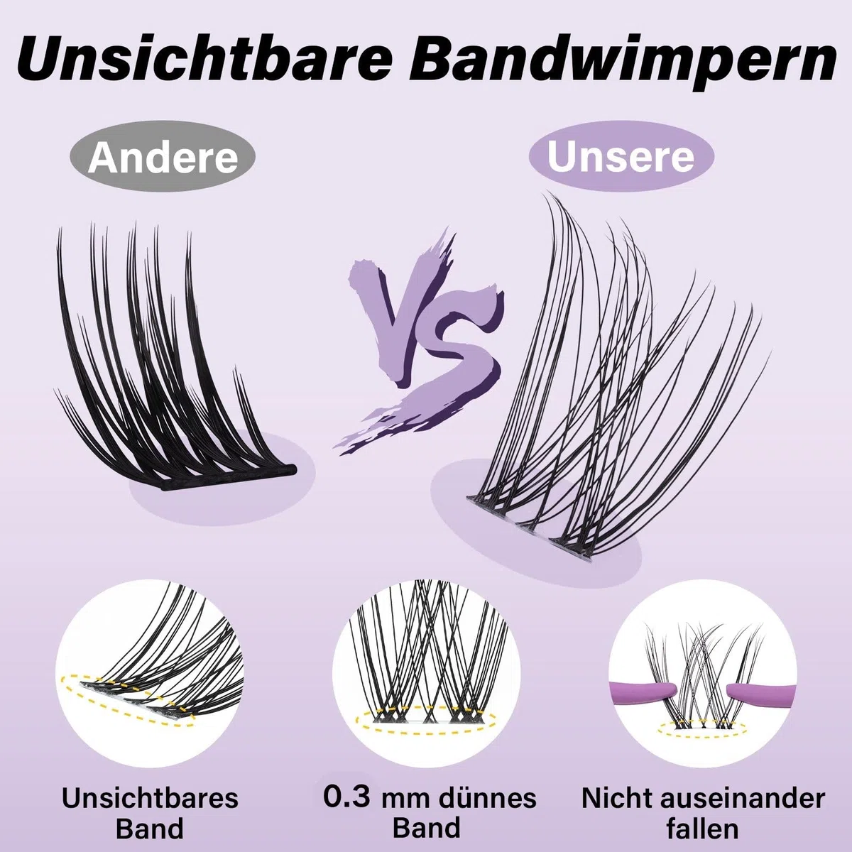 B&Q Lashes Extension Set 144PCS Venus Lash Clusters Unsichtbares Band 8-16MIX Manga Wimpern Extensions Set Wispy NatüRliche Wimpern Cluster 7 tage halt Lazy Girl Wimpernverlängerung(Venus 8-16mix)