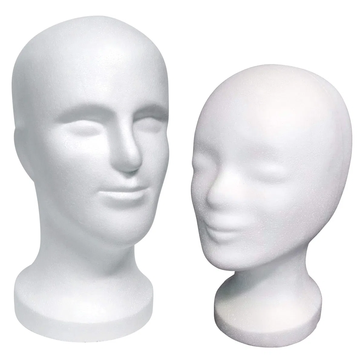 FP Styroporkopf Set SAM & EVE - TOP Markenqualität aus deutscher Herstellung (weiss)