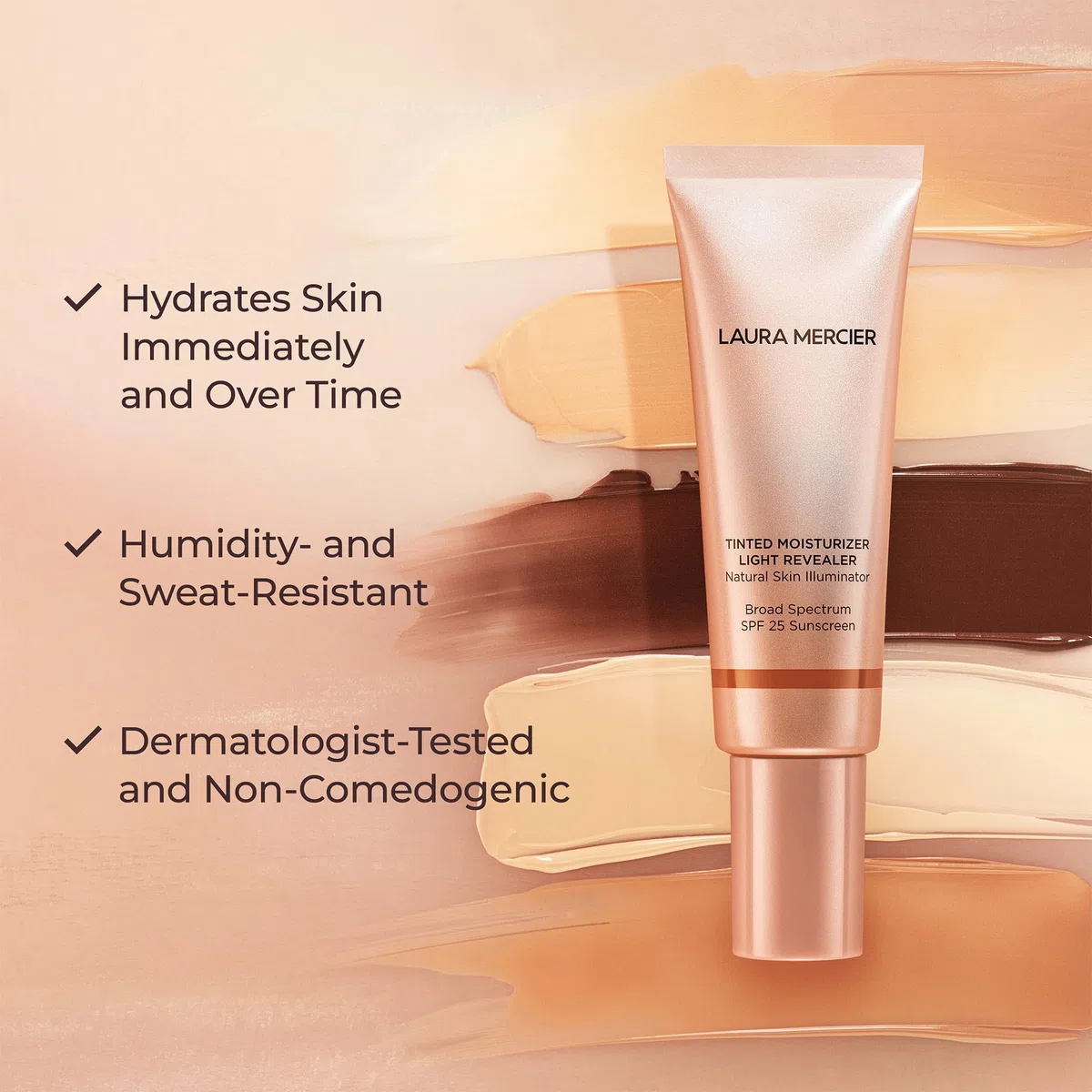 Laura Mercier Tinted Moisturiser Light Revealer - Natürlicher Haut-Illuminator mit LSF 25: Ganztägige Feuchtigkeit, ultra-transparente Deckkraft, leuchtendes & strahlendes Finish, Hauttönung