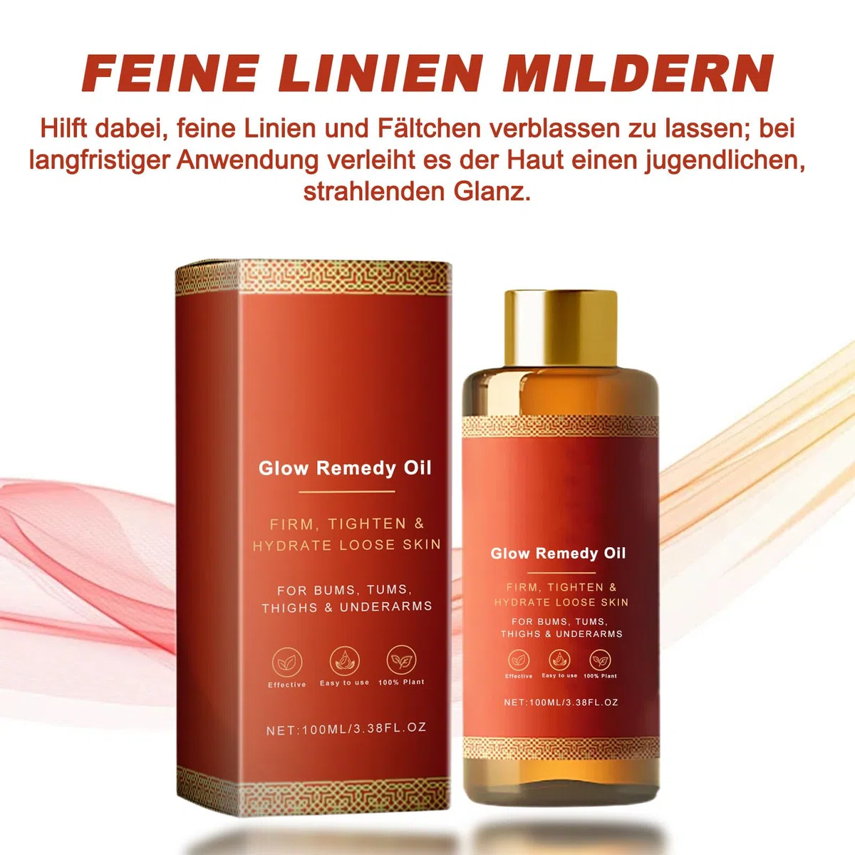 Glow Remedy Oil Original, Strafft und Hebt Schlaffe Haut, Glow Remedy öl, GlowStraff Magic Körperöl für Frauen, Hydratisieren & Glätten, Massageöl für alle Hauttypen, 100ml - 2 Flaschen