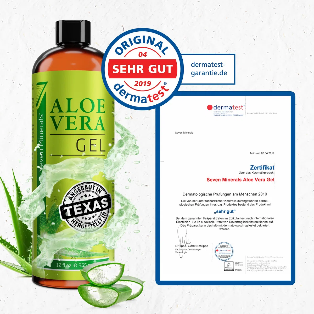 Aloe Vera Gel 99% Bio, 355 ml - ÖKO-TEST Sehr Gut - 100% Natürlich, Rein & Ohne Duftstoffe (Alkoholfrei, Kein Parfüm/WC-Duft) - Einzigartige Vegane Formel OHNE XANTHAN - aus ECHTEM SAFT, NICHT PULVER.